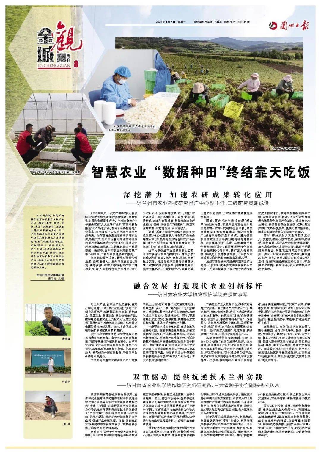 金城觀丨智慧農(nóng)業(yè) “數(shù)據(jù)種田” 終結(jié)靠天吃飯:智慧農(nóng)業(yè)